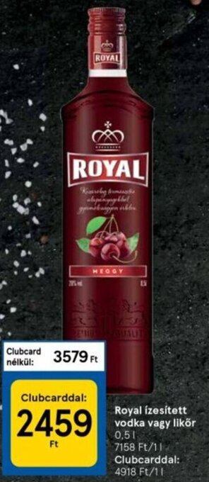 Tesco Royal Ízesített vodka vagy likőr 0,5 l ajánlat