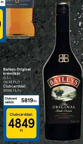 Tesco Baileys Original krémlikőr 1 l ajánlat