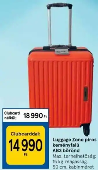 Luggage Zone Piros keményfalú abs bőrönd 1 db