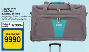 Tesco Luggage Zone Szürke/kék puhafalú bőrönd 1 db ajánlat