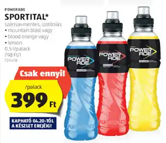 ALDI Powerade Sportital 0,5 l ajánlat
