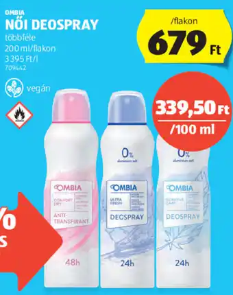 ALDI Ombia Női deospray 200 ml ajánlat