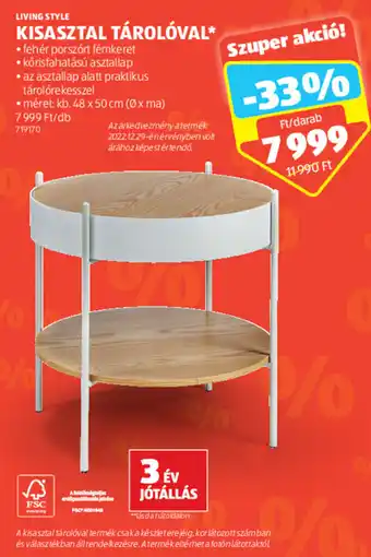 ALDI Living Style Kisasztal tárolóval 1 db ajánlat