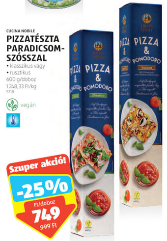 ALDI Cucina Nobile Pizzatészta paradicsom-szósszal 600 g ajánlat