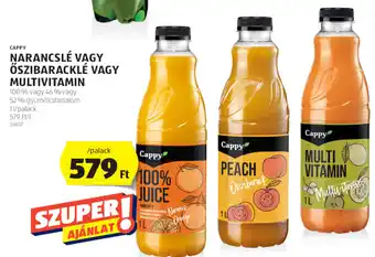 ALDI Cappy Narancslé vagy őszibaracklé vagy multivitamin 1 l ajánlat