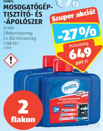 ALDI Tandil Mosogatógép- tisztító- és -ápolószer 2 x 250 ml ajánlat