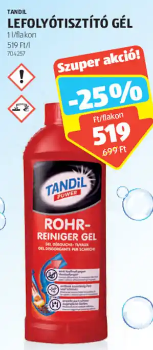 ALDI Tandil lefolyótisztító gél 1 l ajánlat