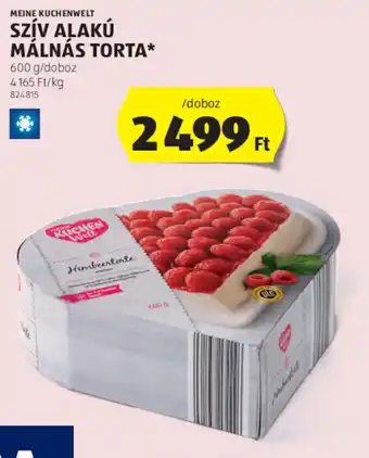 Meine Kuchenwelt Szív alakú málnás torta 600 g
