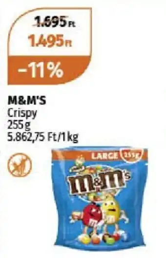 Müller M&m's Crispy 255 g ajánlat