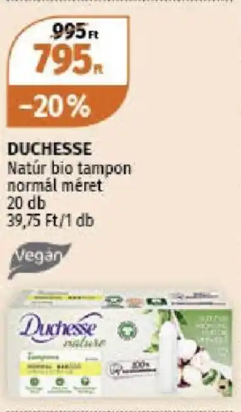 Müller Duchesse Natúr bio tampon normál méret 20 db ajánlat