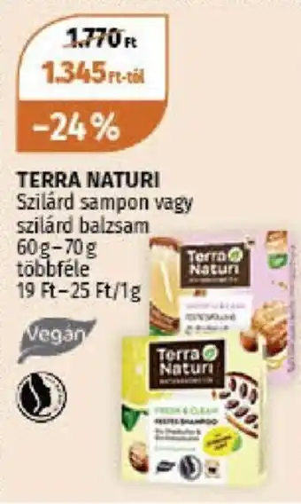 Müller Terra Naturi Szilárd sampon vagy szilárd balzsam 60 / 70 g ajánlat
