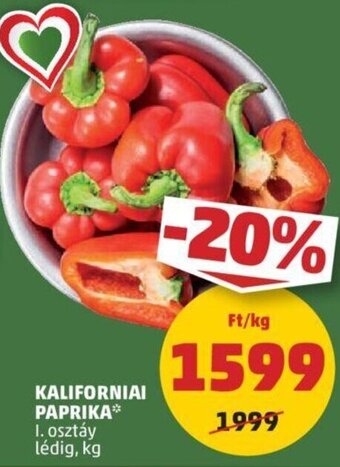 PENNY Kaliforniai paprika 1 kg ajánlat
