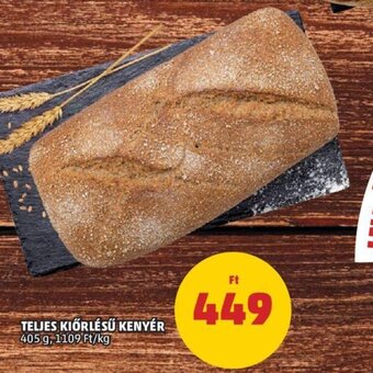 PENNY Teljes kiőrlésű kenyér 405 g ajánlat