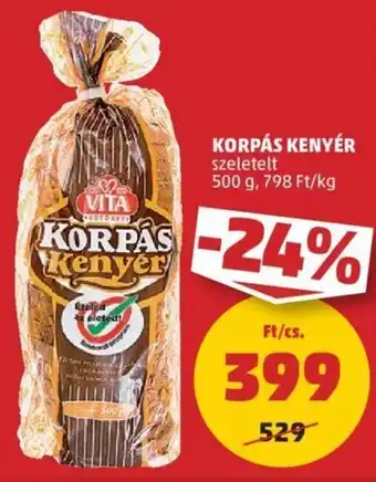 PENNY Vita Korpás kenyér 500 g ajánlat