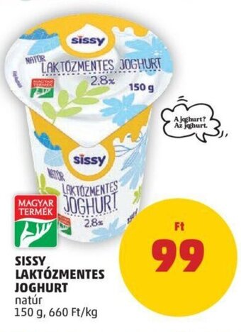 PENNY Sissy Laktózmentes joghurt 150 g ajánlat