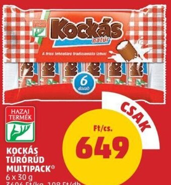 PENNY Kockás Túrórúd multipack 6 x 30 g ajánlat