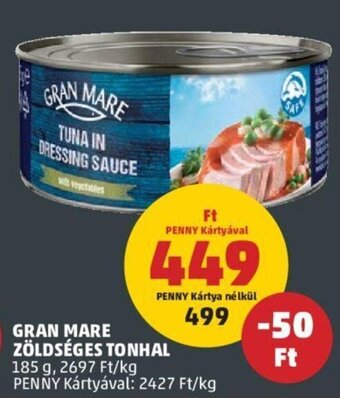 PENNY Gran Mare Zöldséges tonhal 185 g ajánlat