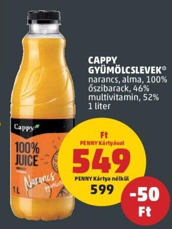 PENNY Cappy Gyümölcslevek 1 l ajánlat