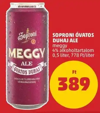 PENNY Soproni Óvatos duhaj ale 0,5 l ajánlat