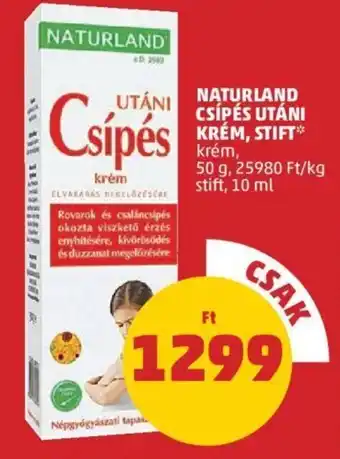 PENNY Naturland Csípés utáni krém, stift 50 g ajánlat