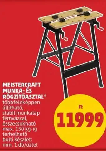 PENNY Meistercraft Munka- és rögzítőasztal 1 db ajánlat