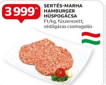 Auchan Sertés-Marha hamburger húspogácsa 1 kg ajánlat