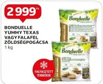 Auchan Bonduelle Yummy texas vagy falafel zöldségpogácsa 1 kg ajánlat