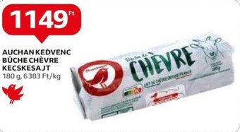 Auchan Auchan Kedvenc bûche chévre kecskesajt 180 g ajánlat