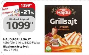 Auchan Hajdú Grillsajt 240 g ajánlat