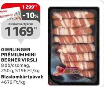 Auchan Gierlinger Prémium mini berner virsli 250 g ajánlat