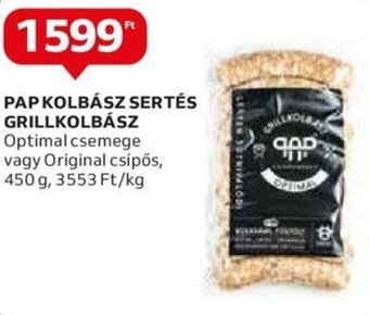 Pap Kolbász sertés grillkolbász 450 g