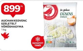 Auchan Auchan Kedvenc szeletelt vöröshagyma 1 kg ajánlat