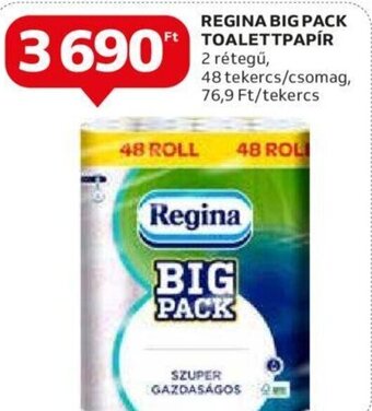 Auchan Regina Big pack toalettpapír 48 tekercs ajánlat