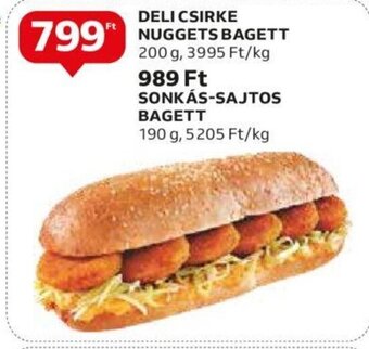 Auchan Deli Csirke nuggets bagett 200 g ajánlat