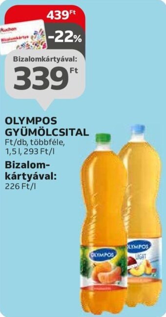 Auchan Olympos Gyümölcsital 1,5 l ajánlat