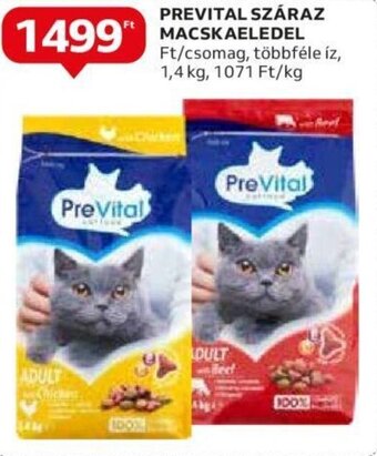 Auchan Prevital Száraz macskaeledel 1,4 kg ajánlat