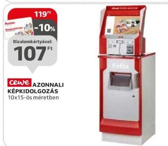 Auchan Cewe Azonnali képkidolgozás 1 db ajánlat