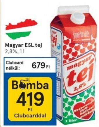 Tesco Magyar esl tej 1 l ajánlat