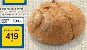 Tesco Bajor rozsos kenyér 500 g ajánlat