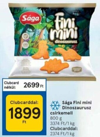 Tesco Sága Fini Mini dinoszaurusz csirkemell 800 g ajánlat
