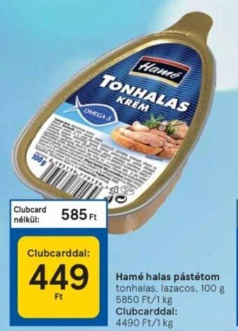 Tesco Hamé Halas pástétom 100g ajánlat