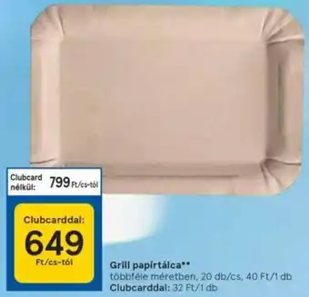 Tesco Grill papírtálca 20 db ajánlat