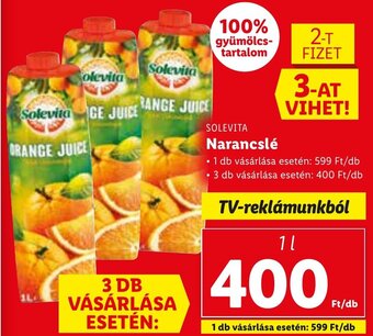 Lidl Solevita Narancslé 1 l ajánlat