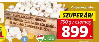 Lidl Csiperkegomba 750 g ajánlat