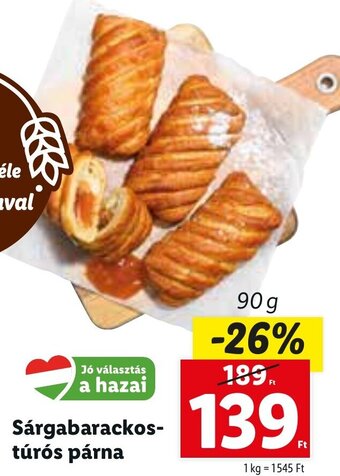 Lidl Sárgabarackos- túrós párna 90 g ajánlat