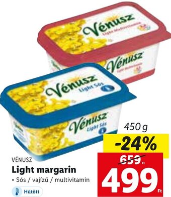 Lidl Vénusz Light margarin 450 g ajánlat
