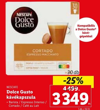 Nescafe Dolce Gusto kávékapszula 30 db