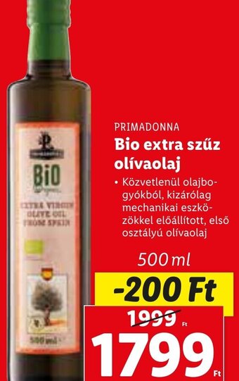 Lidl Primadonna Bio extra szűz olívaolaj 500 ml ajánlat
