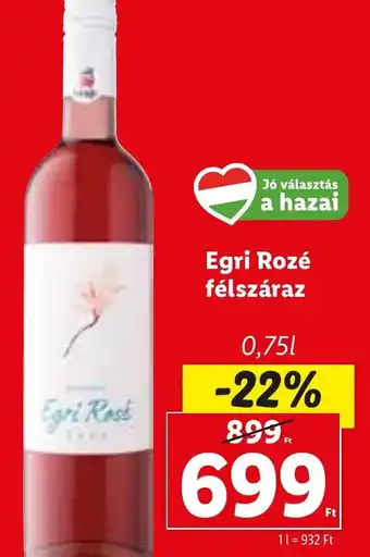 Egri Rozé félszáraz 0,75 l