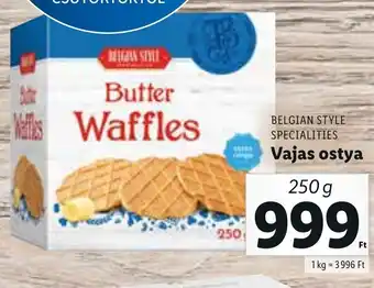 Lidl Belgian Style Specialities Vajas ostya 250 g ajánlat